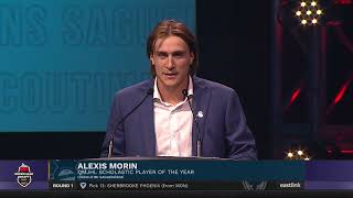 Repêchage LHJMQ 2024  2024 QMJHL Draft  JoueurÉtudiant  Alexis Morin  Scholastic POTY [upl. by Eittap]