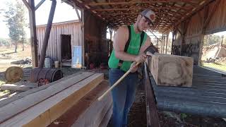 Father and Son Sawmill OperationSawing Cross Ties [upl. by Kneeland]