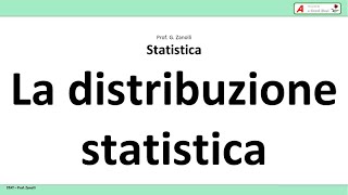 Statistica facile  03  La distribuzione statistica [upl. by Younglove]