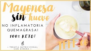 RECETA MAYONESA VEGANA SIN HUEVO  QUEMAGRASA Y KETO  NUTRICION DIETA CETOGENICA PALEO [upl. by Laaspere]