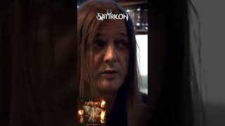 SATYRICONS SATYR ON PLAYING NEMESIS DIVINA AT FESTIVALS satyricon satyr blackmetal shorts [upl. by Otineb]