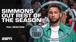 FULL REACTION Ben Simmons to sit out rest of the season for the Nets  NBA Today [upl. by Selyn]