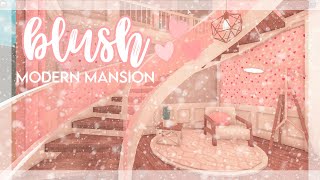 Bloxburg  Blush Modern Mansion  speedbuild [upl. by Nonnaehr296]