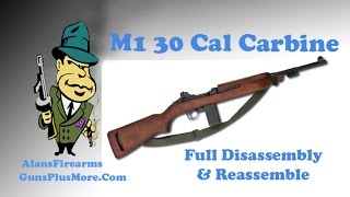 M1 30 Caliber Carbine Field strip and re assemble [upl. by Ahsiekat]