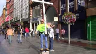 Brother Patrick OConnell  Street Preaching at Outdoor Mall  Dublin Ireland Missions Trip [upl. by Larochelle]