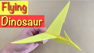 ORIGAMI DINOSAUR FLYING PTERODACTYL [upl. by Chrisy]