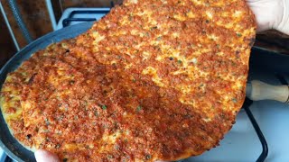 ❗️EVDE ÇITIR ÇITIR LAHMACUN NASIL YAPILIR 💯 İSTER TAVADA İSTER FIRINDA YAP👌😋 [upl. by Aical]