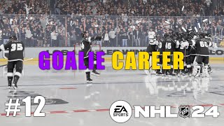 NHL 24 BE A PRO 12  OVERTIME HEROES LOTS OF SHORTYS  Goalie Gameplay [upl. by Polly]