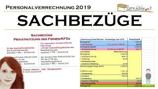 Abrechnung von Sachbezügen in der Personalverrechnung 2019 [upl. by Tillfourd]