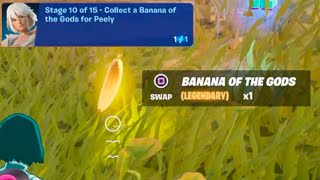 How to EASILY Consume a Banana of the Gods Fortnite locations Quest [upl. by Allveta131]