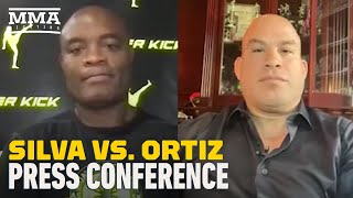 Anderson Silva vs Tito Ortiz Have Tense Press Conference Staredown  Triller Fight Club [upl. by Henrie]