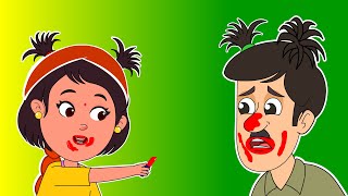 lipstick  bangla funny cartoon  cartoon video  bangla cartoon video [upl. by Nilyak]