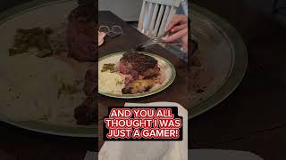 BEST MEDIUM RARE STEAK EVER steak medium rare gamercook [upl. by Giles]