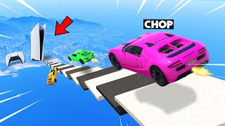 GTA 5 PS5 MEGA RAMP CHALLENGE WITH CHOP AND FROSTY [upl. by Roht]