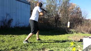 Shooting the ATI Milsport AR 15 rifle [upl. by Aikemit519]