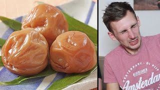 SUPER SOUR JAPANESE PLUMS VS MIRACLE BERRIES Umeboshi Challenge  WheresMyChallenge [upl. by Skylar]