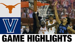 12 Villanova vs 17 Texas Highlights  2020 College Basketball Highlights [upl. by Neesay]