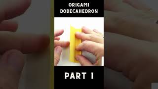 Origami Dodecahedron Tutorial 🌟 How to Fold a Stunning 12Sided Paper Polyhedron Part 1 [upl. by Kreitman]