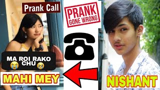 Tiktoker MahiMey got pranked  Call prank to Mahimey [upl. by Otreblada]