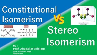 Difference between Constitutional amp Stereoisomers [upl. by Neehs]