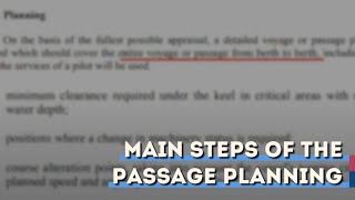 Main steps of the passage planning [upl. by Eada]