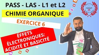 EXERCICES  ÉFFETS ÉLECTRONIQUES  ACIDITÉ ET BASICITÉ EN CHIMIE ORGANIQUE [upl. by Assedo]