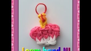 Rainbow Loom Nederlands cupcake bedel van elastiekjes [upl. by Radford]