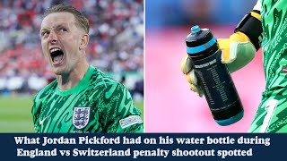 What Jordan Pickford had on his water bottle during  Sbs Media Sports [upl. by Brittni]