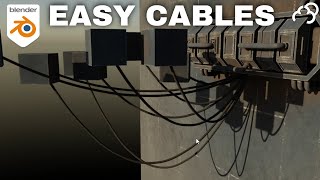 How to make hanging cables in Blender SUPER EASY [upl. by Arahset]