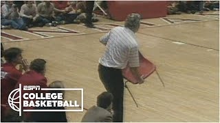 Bobby Knight throws chair gets ejected vs Purdue in 1985 Full Incident  College Basketball [upl. by Ahserkal]