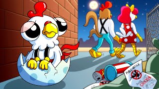 CLUCKY ABANDONED AT BIRTH Cartoon Animation [upl. by Brosy277]