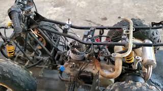 Suzuki LT80 2 stroke gets torn down for a new top end [upl. by Orag499]