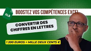 Comment Convertir Les Chiffres En Lettres Avec EXCEL [upl. by Etteniotnna]