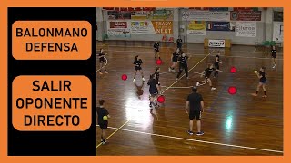 Balonmano Defensa desplazamientos hacia oponente directo [upl. by Nielsen223]