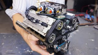 Miniature V8 Engine Runs like the Real Thing  78cc DOHC 6HP [upl. by Elohc20]