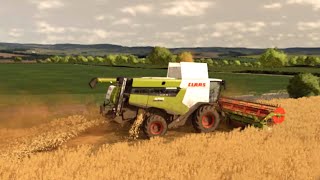 Claas and Fendt equipment Wheat harvest and planting oilseed radish [upl. by Morton]