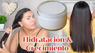 EXTRA HIDRATACIÓN PARA UN CABELLO BRILLANTE SUAVE SEDOSO  LARGO Y MÁS LISO CON ARROZ 🍚 [upl. by Lika322]