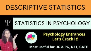 DESCRIPTIVE STATISTICS with NUMERICALS  Statistics in Psychology Psychology Entrances Mind Review [upl. by Brelje]