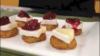 Cranberry Brie Hash Brown Canapés [upl. by Anieral]