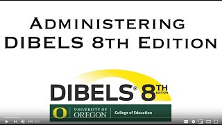 Administration of DIBELS 8th Edition [upl. by Ahsiat587]