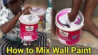 How to Mix Berger Weathercoat Antidust Dust Proof amp Wether Proof Exterior Emulslon [upl. by Hallie]