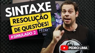 ⚡SINTAXE  RESOLUÇÃO DE QUESTÕES  simulado2 [upl. by Andryc]