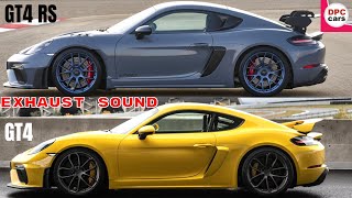 Porsche GT4 RS vs GT4 Exhaust Sound [upl. by Breen]