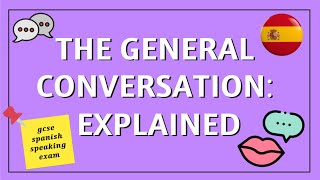 General Conversation Explained  GCSE Languages Speaking Exam [upl. by Vargas]