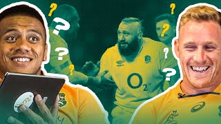 Wallabies Players Test Their Australia v England Rugby Trivia [upl. by Myrilla]