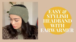 How to knit headband  Ear warmer  Knitting tutorial [upl. by Enelrak]