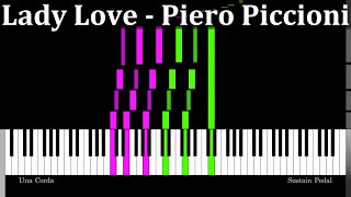 Lady Love  Piero Piccioni  Piano Tutorial【Synthesiastyle】 [upl. by Nais]