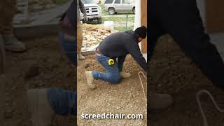 How to level gravel using concrete screed chairs and rails shorts concrete construction [upl. by Merkle]