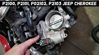 JEEP CHEROKEE CODE P2100 P02101 P02102 P02103 ENGINE LIGHT ON FIX [upl. by Baelbeer]