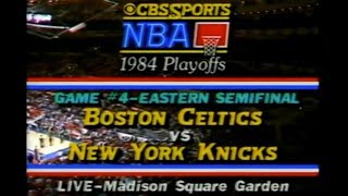 1984 NBA on CBS  Celtics vs Knicks  ECSF Game 4 Intro [upl. by Secnarfyram931]